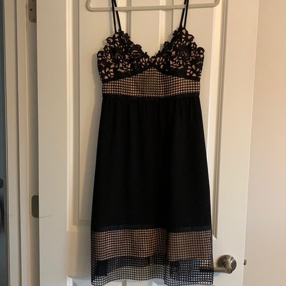 Theory Melaena Lace Overlay Black Elevate Crepe Silk Lining Cocktail Dress - Picture 6 of 7